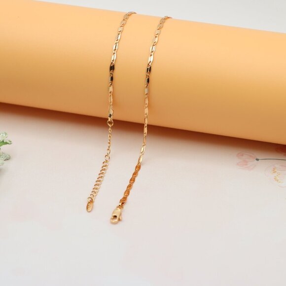 "Elegant Rose Gold Chain Necklace with Adjustable Extender, XPNL0195 - Picture 9 of 12